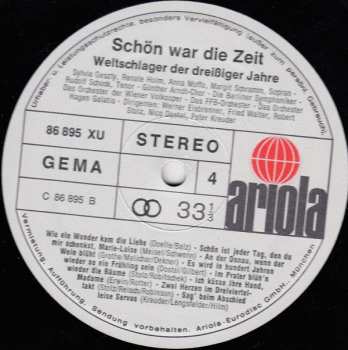 2LP Various: Schön War Die Zeit (Weltschlager Der 30er Jahre)