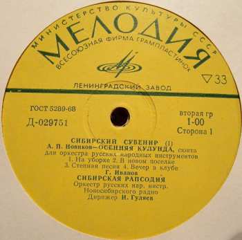 2LP/Set di cofanetti Various: Сибирский Сувенир = Siberian Souvenir (2xLP + BOX)