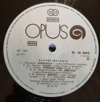 LP Various: Slávne Melódie = Famous Melodies