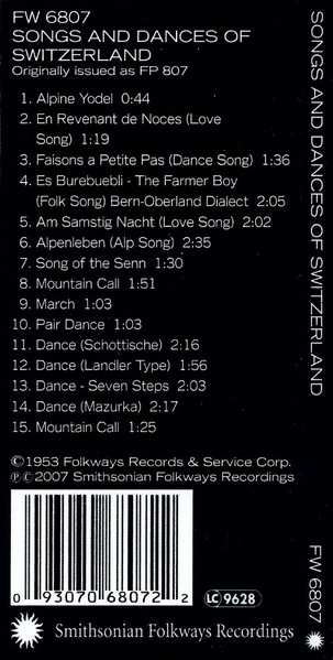 CD Various: Songs And Dances Of Switzerland