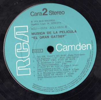 LP Various: Música De La Película "El Gran Gatsby" - The Great Gatsby