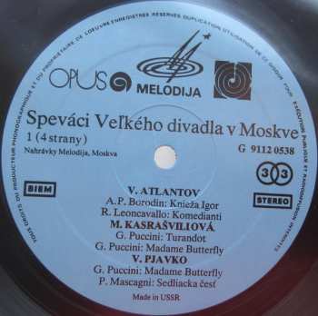 2LP/Set di cofanetti Various: Speváci Veľkého Divadla V Moskve (2xLP + BOX)
