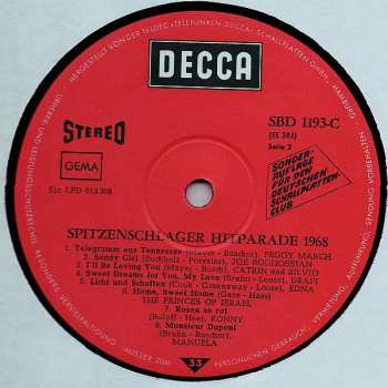 LP Various: Spitzenschlager Hitparade 1968