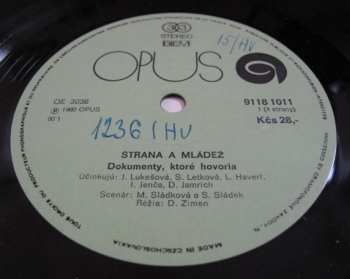 2LP Various: Strana A Mládež - Dokumenty, Ktoré Hovoria