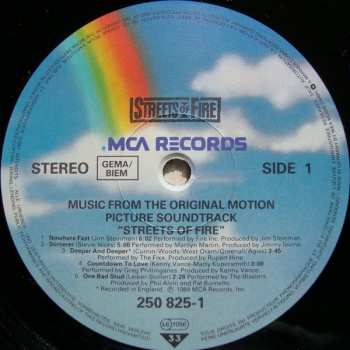 LP Various: Streets Of Fire - Music From The Original Motion Picture Soundtrack