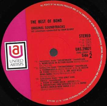LP Various: The Best Of Bond - The Original Soundtrack Themes