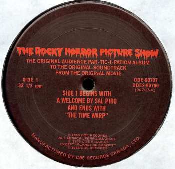 2LP Various: The Rocky Horror Picture Show (The Original Audience Par-Tic-I-Pation Album)