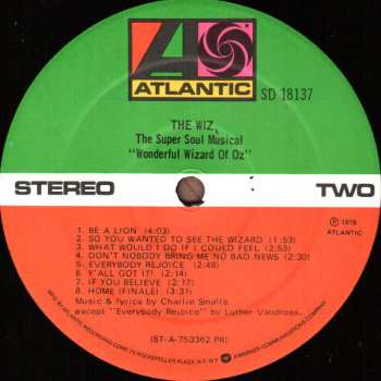 LP Various: The Wiz (The Super Soul Musical "Wonderful Wizard Of Oz")