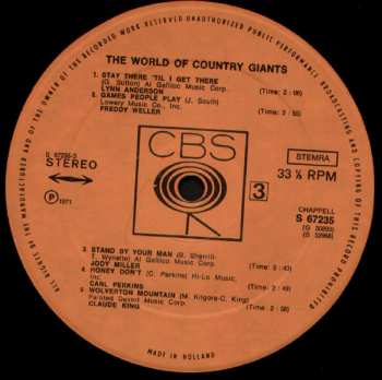 2LP Various: The World Of Country Giants