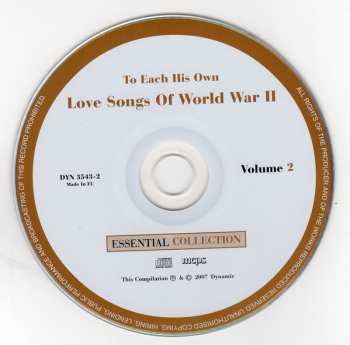 3CD Various: To Each His Own - Love Songs Of World War II