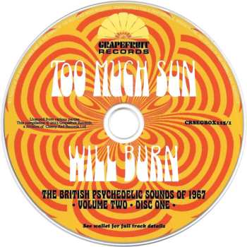3CD/Set di cofanetti Various: Too Much Sun Will Burn (The British Psychedelic Sounds of 1967 Volume 2)