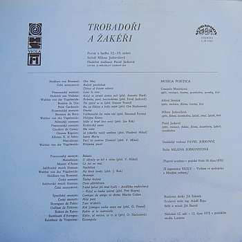 LP Various: Trobadoři A Žakeři Poezie A Hudba 12. - 15. Století