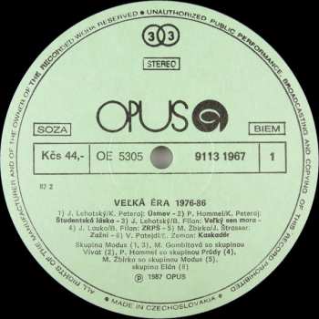 2LP Various: Veľká Éra 1976-86