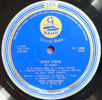 LP Various: Výběr Poezie Klasiků Českého Básnictví