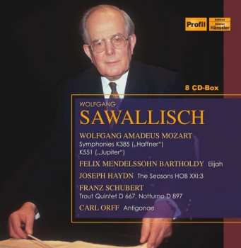 8CD Wolfgang Amadeus Mozart: Symphonies K385 ("Haffner") & K551 ("Jupiter") / Elijah / The Seasons HOB XXI:3 / Trout Quintet D 667, Notturno D 897 / Antigonae