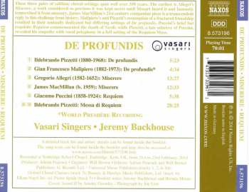 CD Vasari Singers: De Profundis - Miserere - Requiem