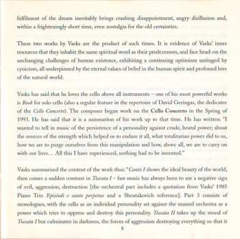 CD Pēteris Vasks: Cello Concerto