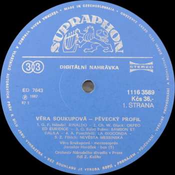 LP Věra Soukupová: Operatic recital