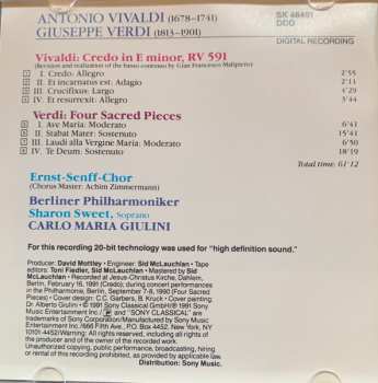 CD Berliner Philharmoniker: Quattro Pezzi Sacri / Credo