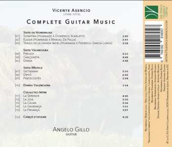CD Vicente Asencio: Complete Guitar Music