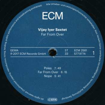 2LP Vijay Iyer Sextet: Far From Over
