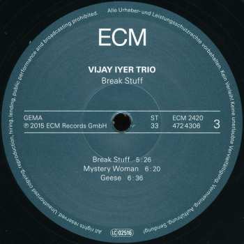 2LP Vijay Iyer Trio: Break Stuff