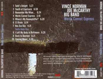CD Vince Norman Joe McCarthy Big Band: Words Cannot Express
