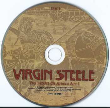 3CD Virgin Steele: The House Of Atreus Act I & II (A Barbaric-Romantic Opera)