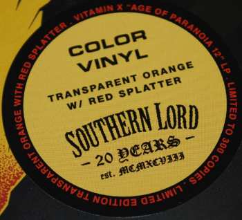 LP Vitamin X: Age Of Paranoia LTD | CLR