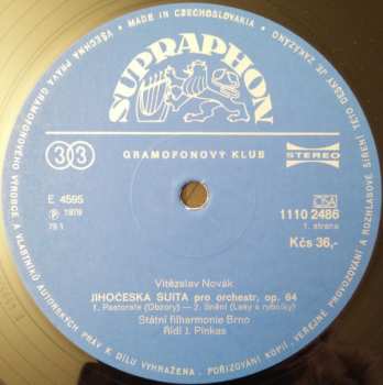 LP Brno State Philharmonic Orchestra: Jihočeská Suita / Maryša (79 2)