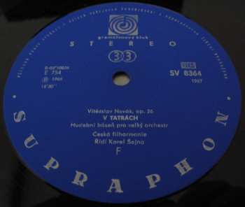 LP Vítězslav Novák: V Tatrách / O Věčné Touze