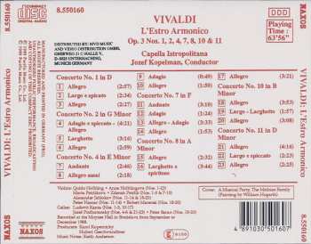 CD Antonio Vivaldi: L'Estro Armonico (Op.3, Nos. 1, 2, 4, 7, 8, 10 & 11)
