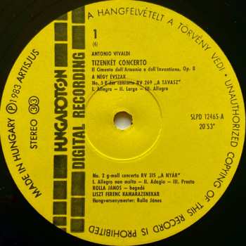 3LP/Set di cofanetti Antonio Vivaldi: 12 Concerti Op.8 - Il Cimento Dell' Armonia E Dell' Inventione Including "The Four Seasons"