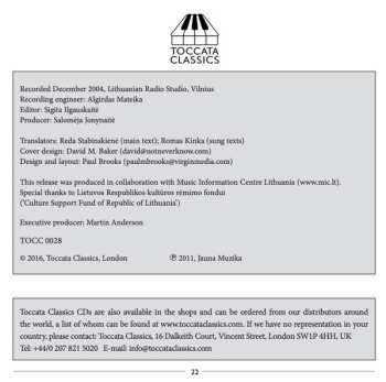 CD Vilnius Municipal Choir Jauna Muzika: The Song Of The Exiles And The Deportees And Other Choral Songs