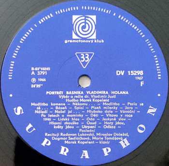 LP Vladimír Holan: Portrét Básnika Vladimíra Holana