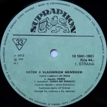 LP Vladimír Menšík: Večer S Vladimírem Menšíkem 1