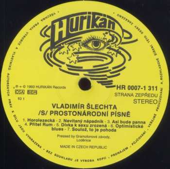 LP Vladimír Šlechta: (S)prostonárodní Písně