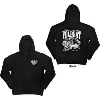 Merce Volbeat: Volbeat Unisex Zipped Hoodie: Louder And Faster (back Print) (small) S