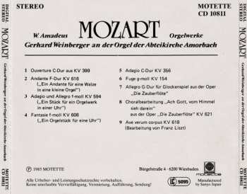 CD Wolfgang Amadeus Mozart: Orgelwerke