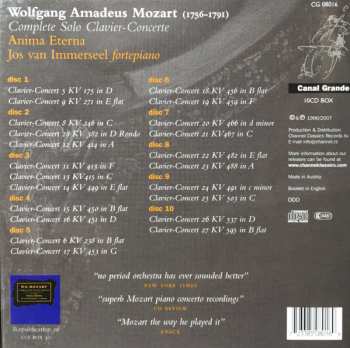10CD/Set di cofanetti Wolfgang Amadeus Mozart: Complete Solo Clavier-Concerte
