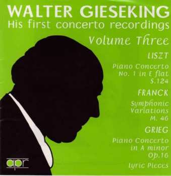 CD Walter Gieseking: His First Concerto Recordings (vol.3)