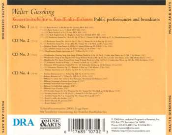 4CD/Set di cofanetti Walter Gieseking: Konzertmitschnitte U. Rundfunkaufnahmen / Public Performances And Broadcasts (From The Collection Of Deutsches Rundfunkarchiv)