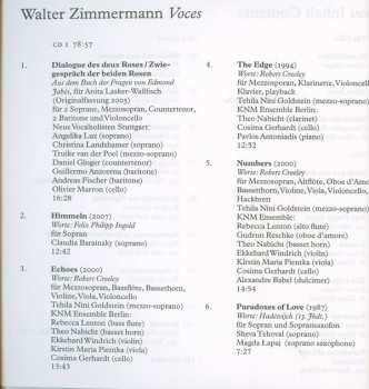 3CD Walter Zimmermann: Voces