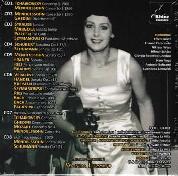 8CD/Set di cofanetti Wanda Luzzato: The Art Of Violin 2 - 1955-1979 Unreleased Recordings LTD