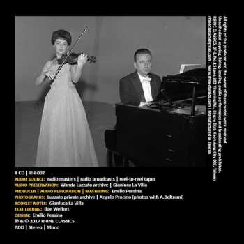 8CD/Set di cofanetti Wanda Luzzato: The Art Of Violin 2 - 1955-1979 Unreleased Recordings LTD
