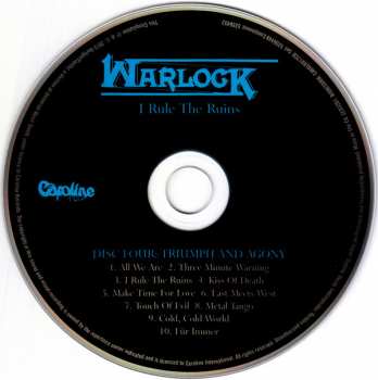 4CD/Set di cofanetti Warlock: I Rule The Ruins
