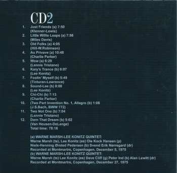 4CD/Set di cofanetti Lee Konitz: Two Not One