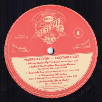 LP Warren Zevon: Excitable Boy