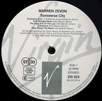 LP Warren Zevon: Transverse City
