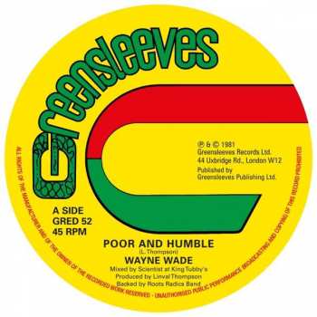LP Wayne Wade: Poor And Humble / Babylonians